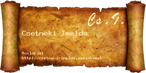 Csetneki Imelda névjegykártya